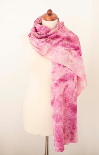 Ahimsa - vegetable-dyed silk scarf