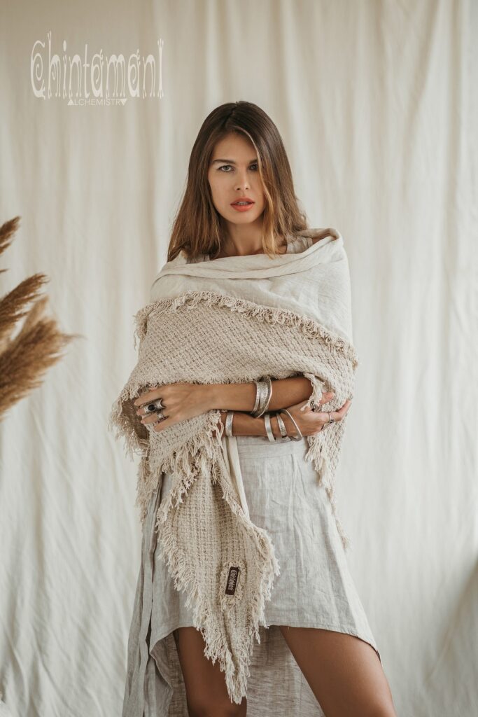 boho outfit with shawl