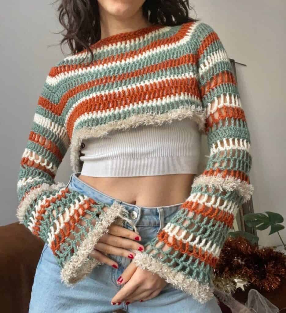 Crop Crochet Bolero by crochetwithbeloo (Etsy)