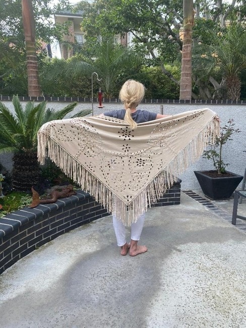 Gorgeous Flowy Ultra Suede Shawl by AngelsAboundUs (Etsy)