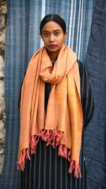 Handmade Ahimsa Silk Wool Shawl