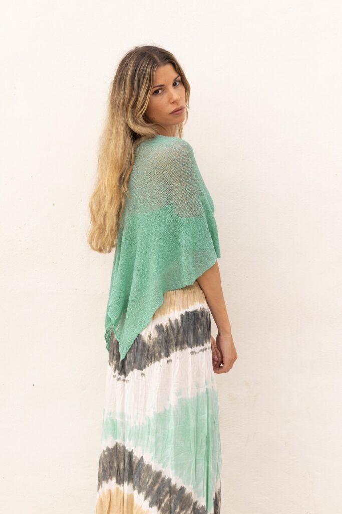 poncho Shawl and dress outfit