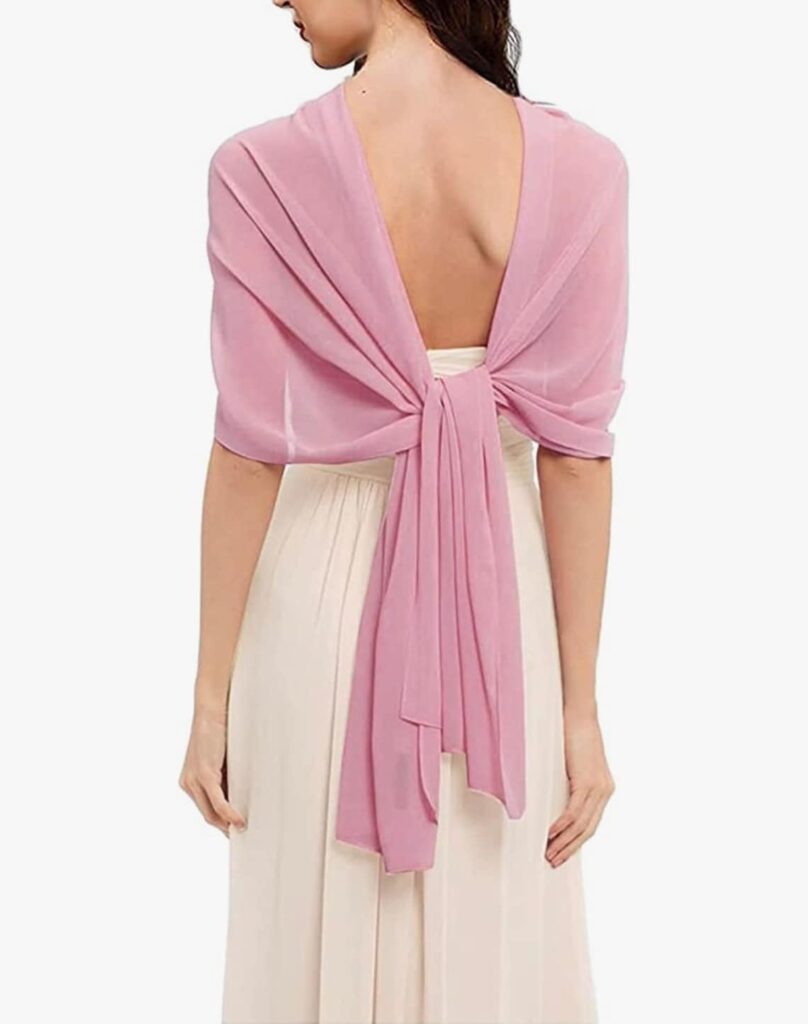 Pink Shawl and dress outfit