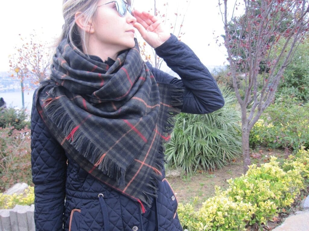 oversized scarf winter outfit