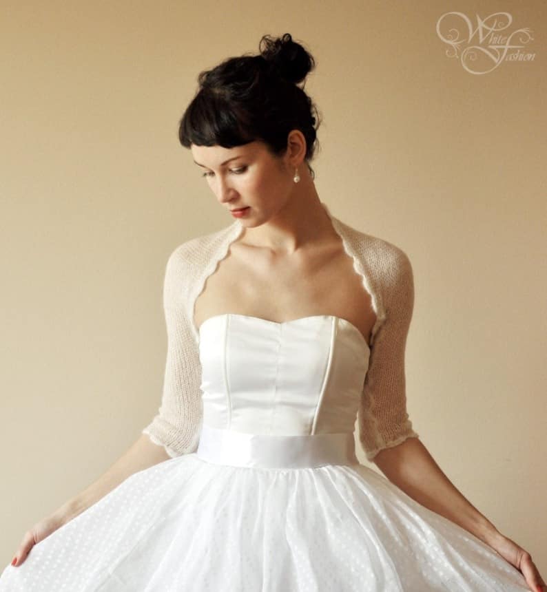 Stunning Bridal Shrug by WhiteFashion (Etsy)