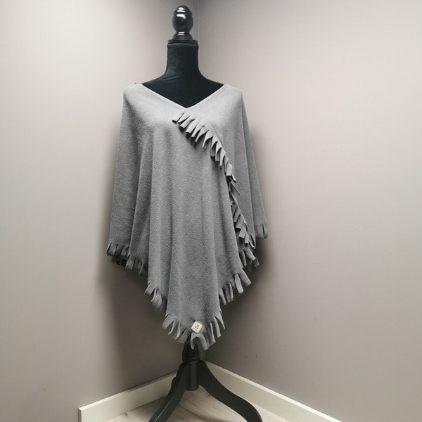 Upcycled Micro Fleece Poncho by PieceByPeaceCanadian (Etsy)