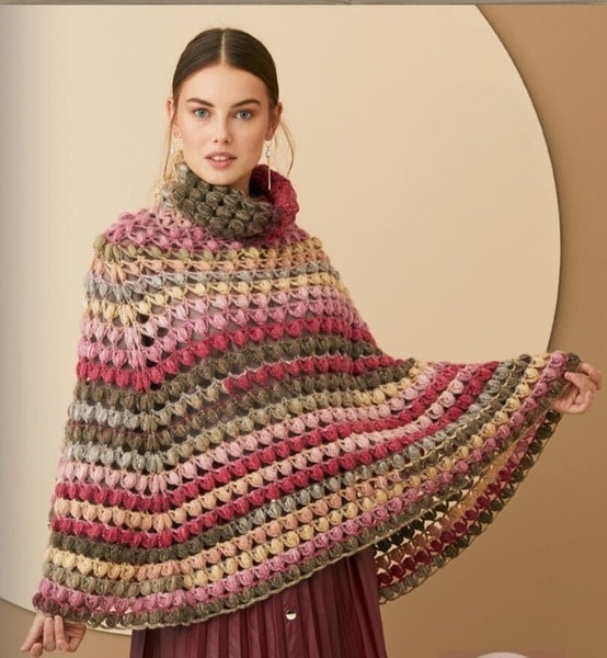 Women's multicolored poncho crochet / made to order
 by AnnieCrochetFashion (Etsy)