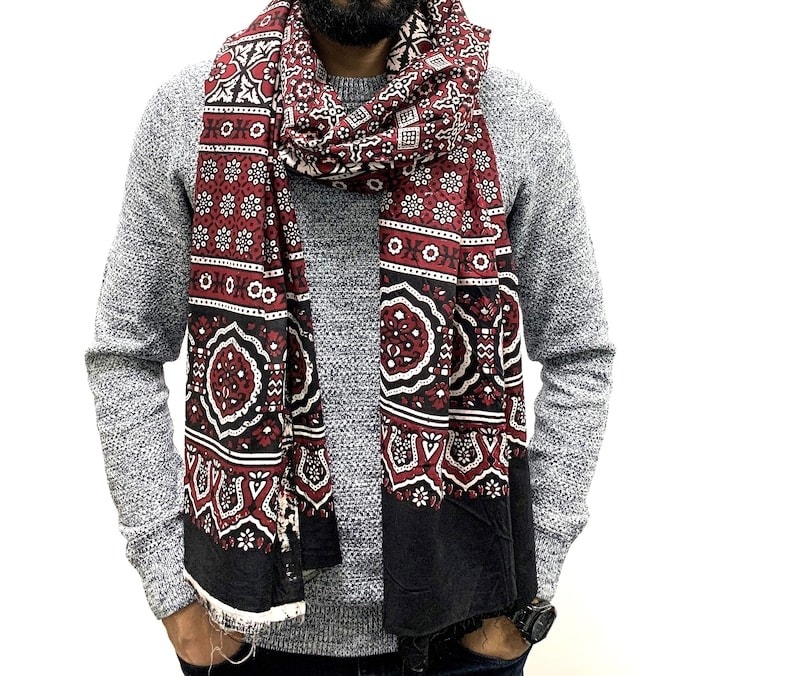 ajrak shawl for men