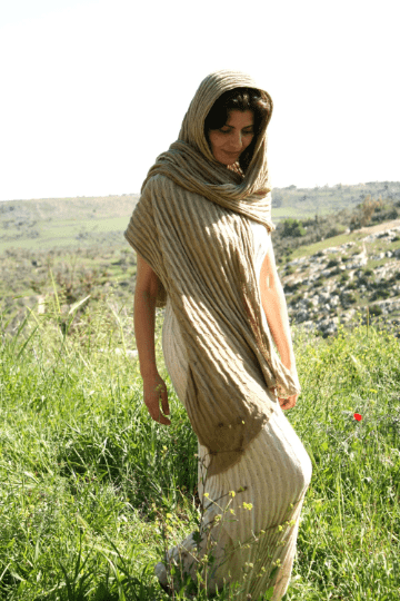 Pazit wearing shawl