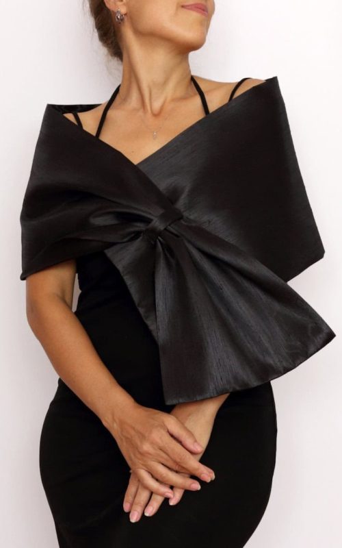 Black-Taffeta-Shoulder-Wrap