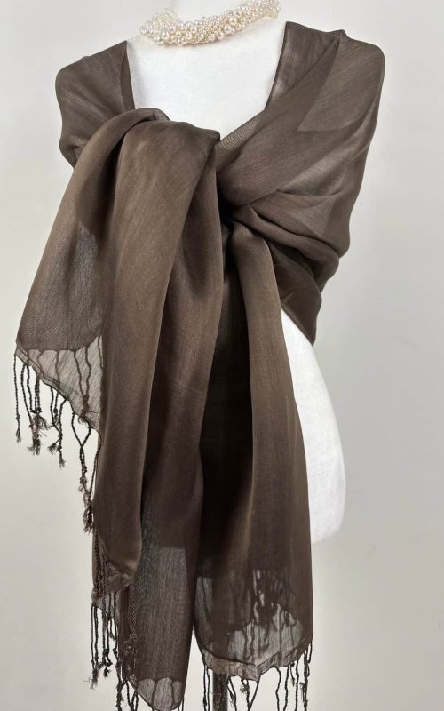 Chocolate-Brown-Formal-Scarf
