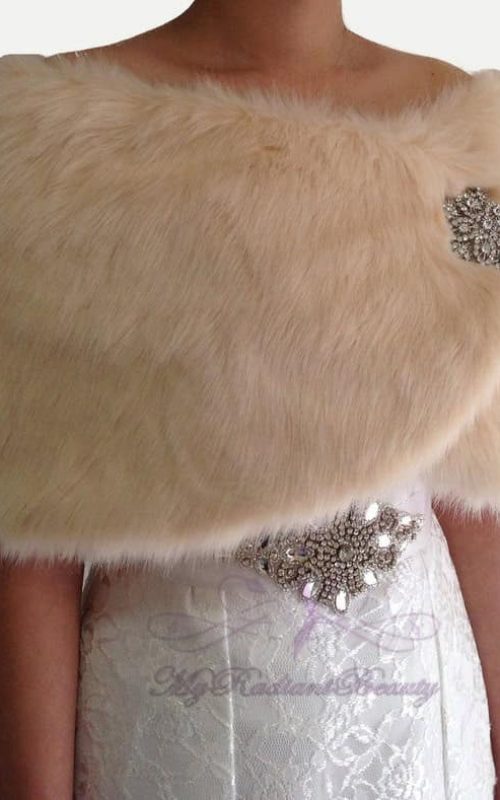 Faux-Fur-Champagne-Stole