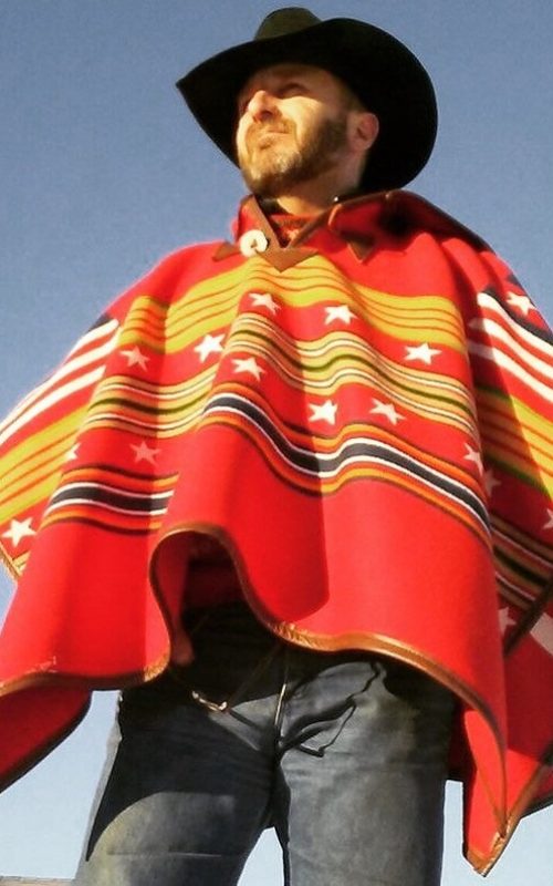 Riding-Poncho-Grateful-Nation-Leather-Trim-Materials-bison-leather-wool-Pendleton