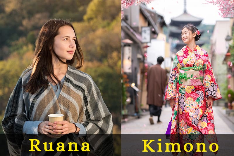 ruana vs kimono