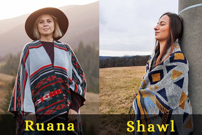 ruana vs shawl